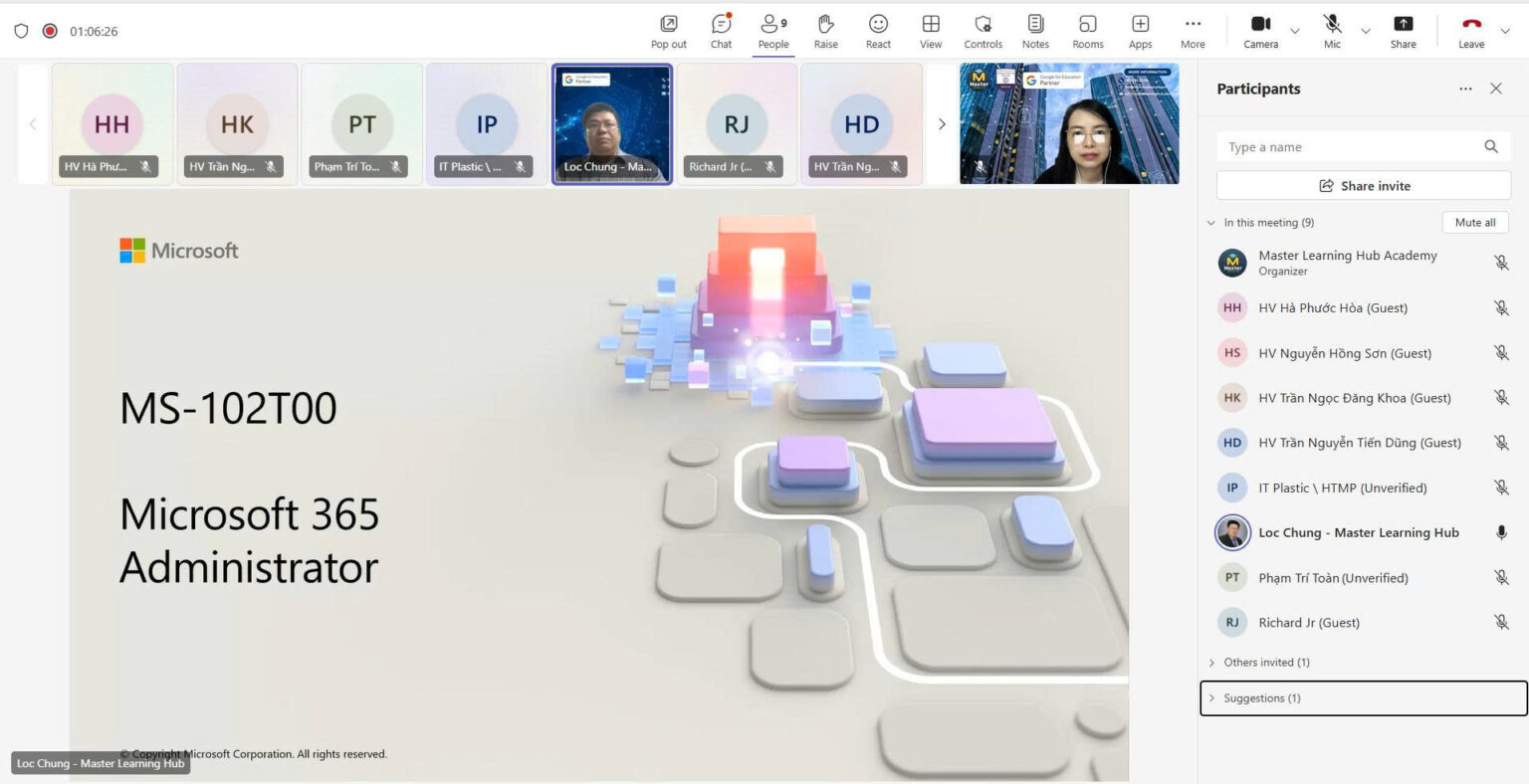 Master Learning Hub Academy khai giảng thành công lớp Microsoft 365 ...